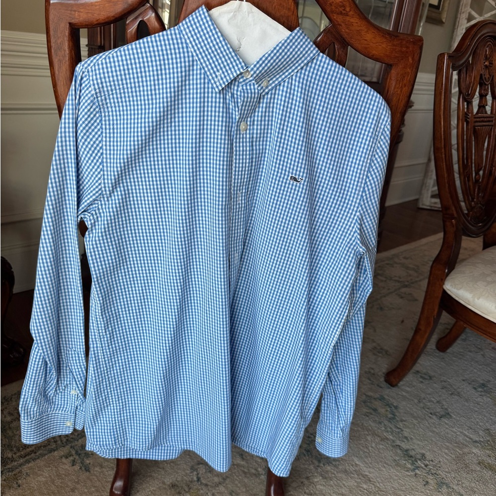 Vineyard Vines Blue Checkered boys Shirt